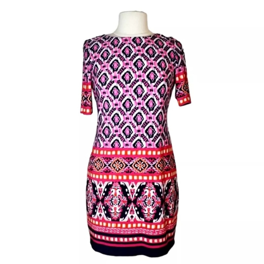 ELIZA J Geometric Sheath Mini Dress Womens Size 0
